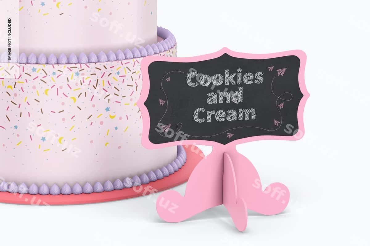 Mini doska belgisi maketi | Mini chalkboard sign mockup 1