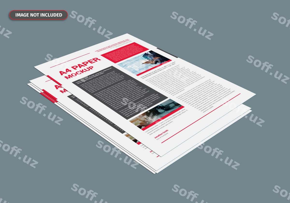 Minimal a4 varaqi mockup dizayni | Minimal a4 page mockup design 1