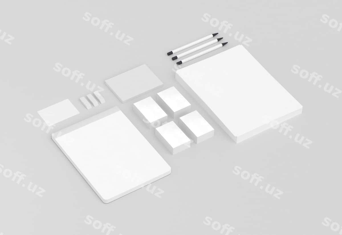 Minimal komplekt qozoncha narsalar | Minimal assortment stationery objects 1