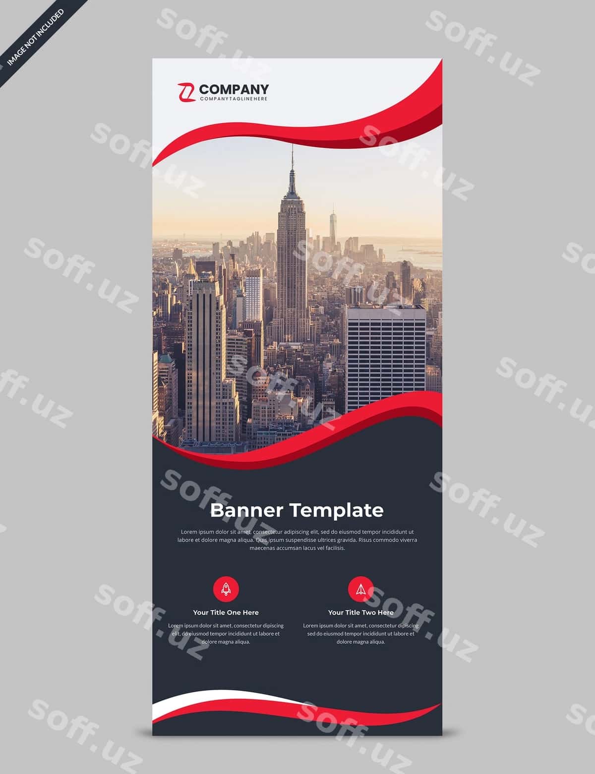 Minimal korporativ rollup baner shabloni | Minimal corporate rollup banner template 1