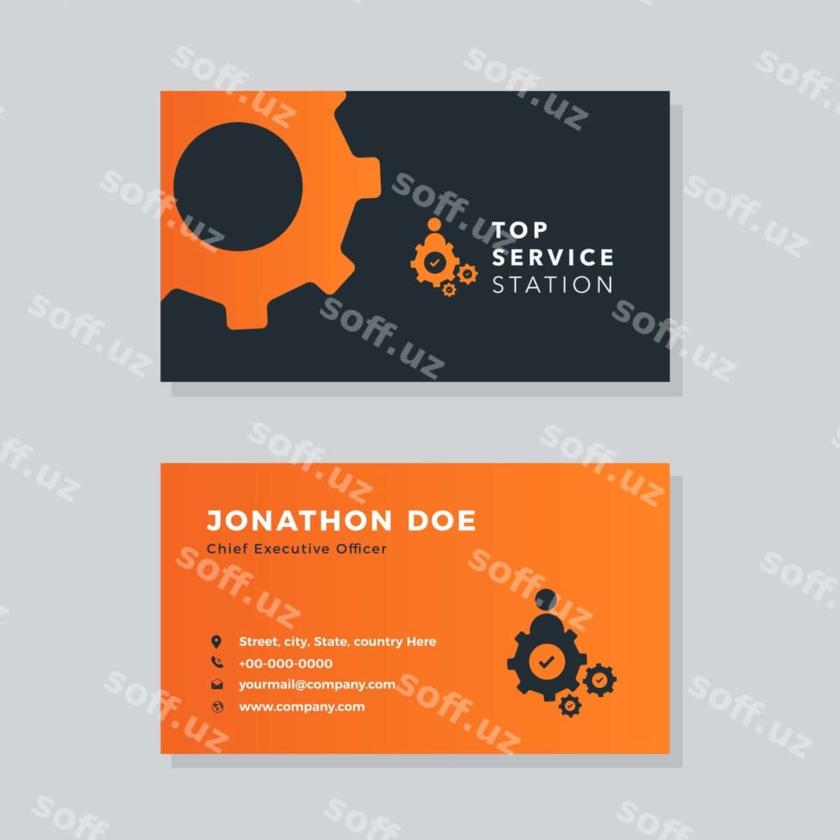 Minimalistik biznes karta shabloni | Minimalist business card template 1