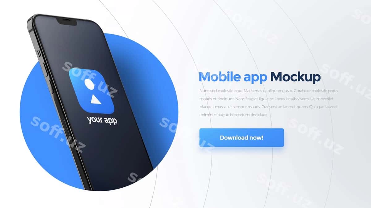 Mobil ilova mockupi | Mobile app mockup 1