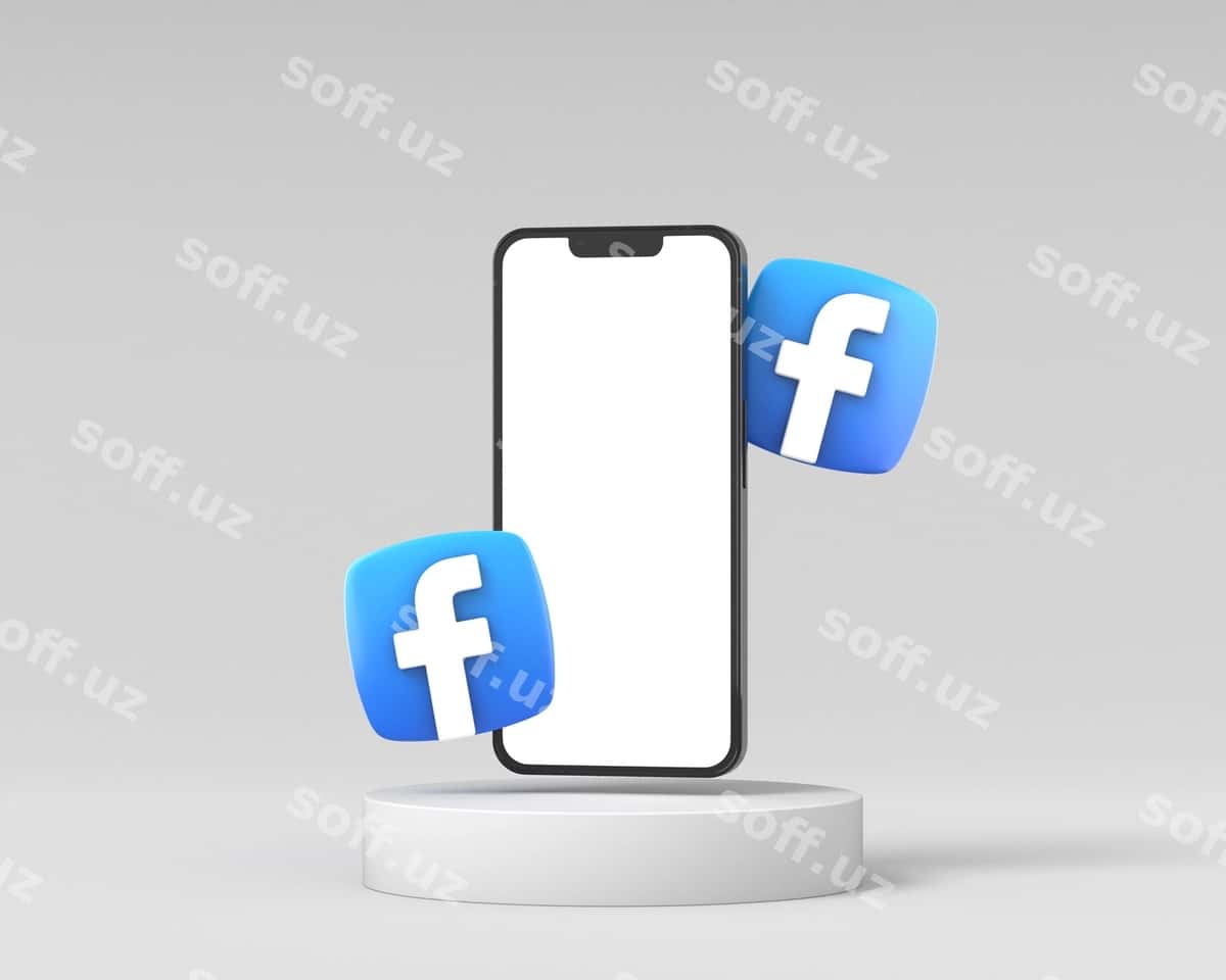 Mobil telefon ijtimoiy tarmoqlar namunasi bilan | Mobile phone with social media mockup 1