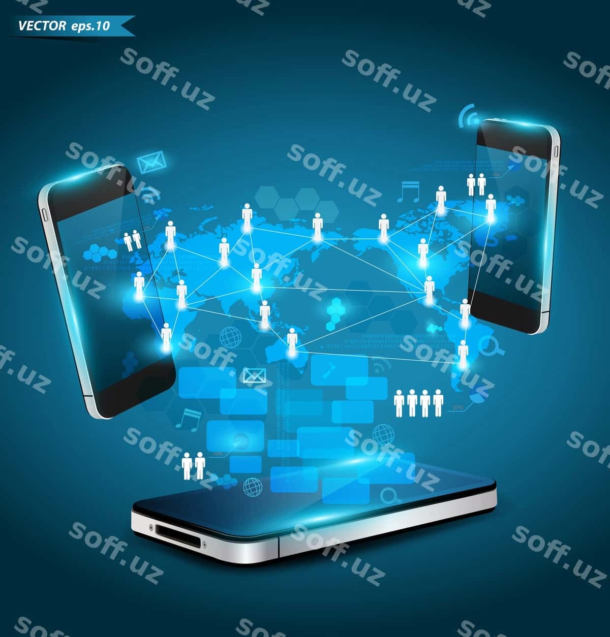 Mobil telefonlar texnologiyasi biznes tushunchasi | Mobile phones technology business concept 1