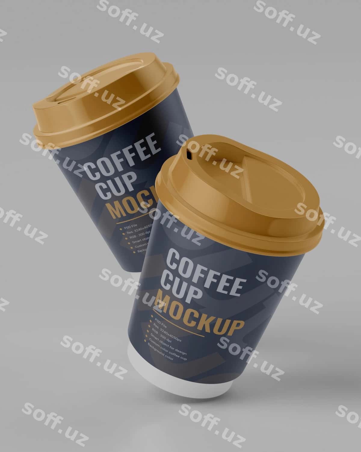 Kofe stakani brending PSD namunasi | Mockup coffee cup branding psd 1