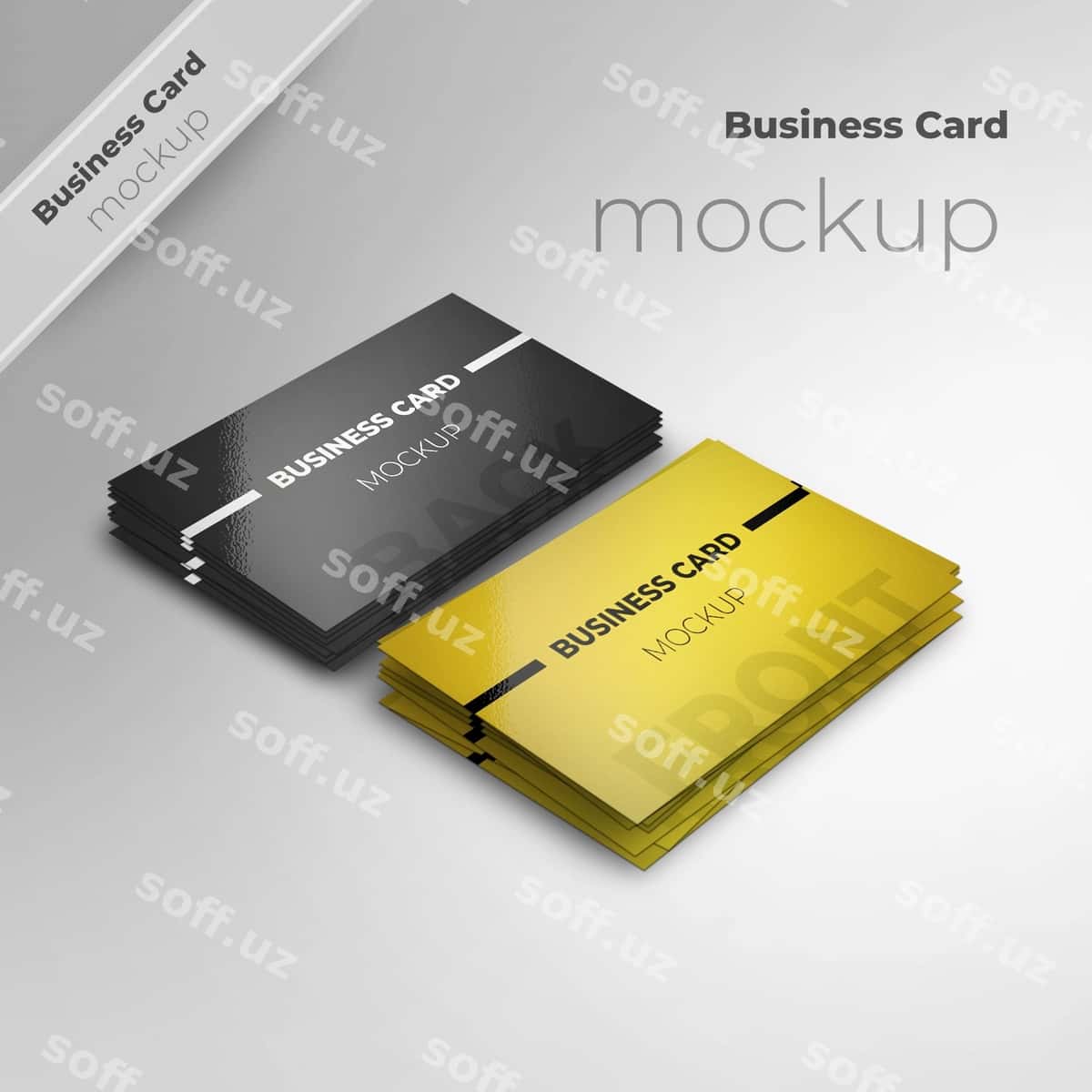 Zamonaviy biznes kartochka mockup | Modern business card mockup 1
