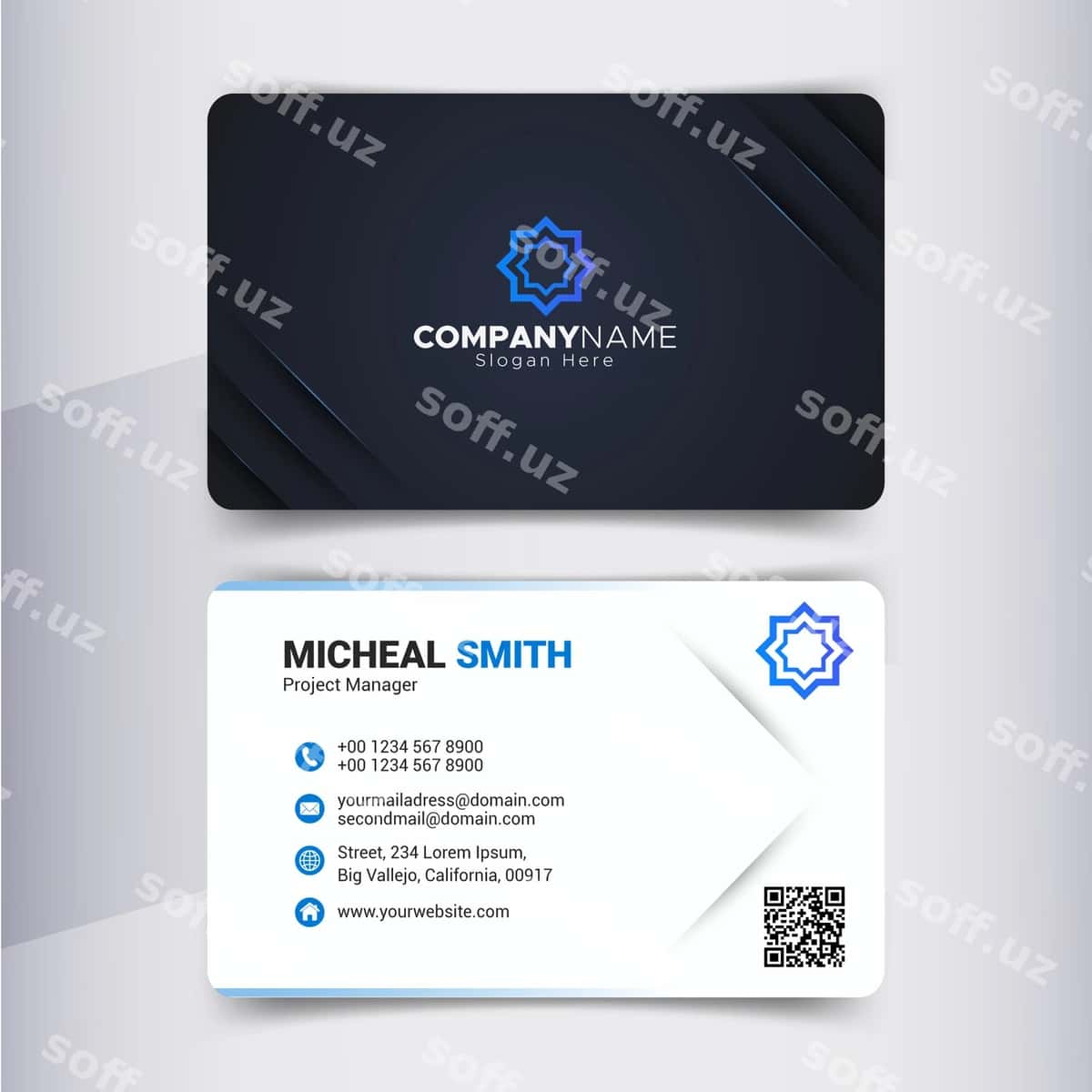 Zamonaviy biznes karta | Modern business card 1
