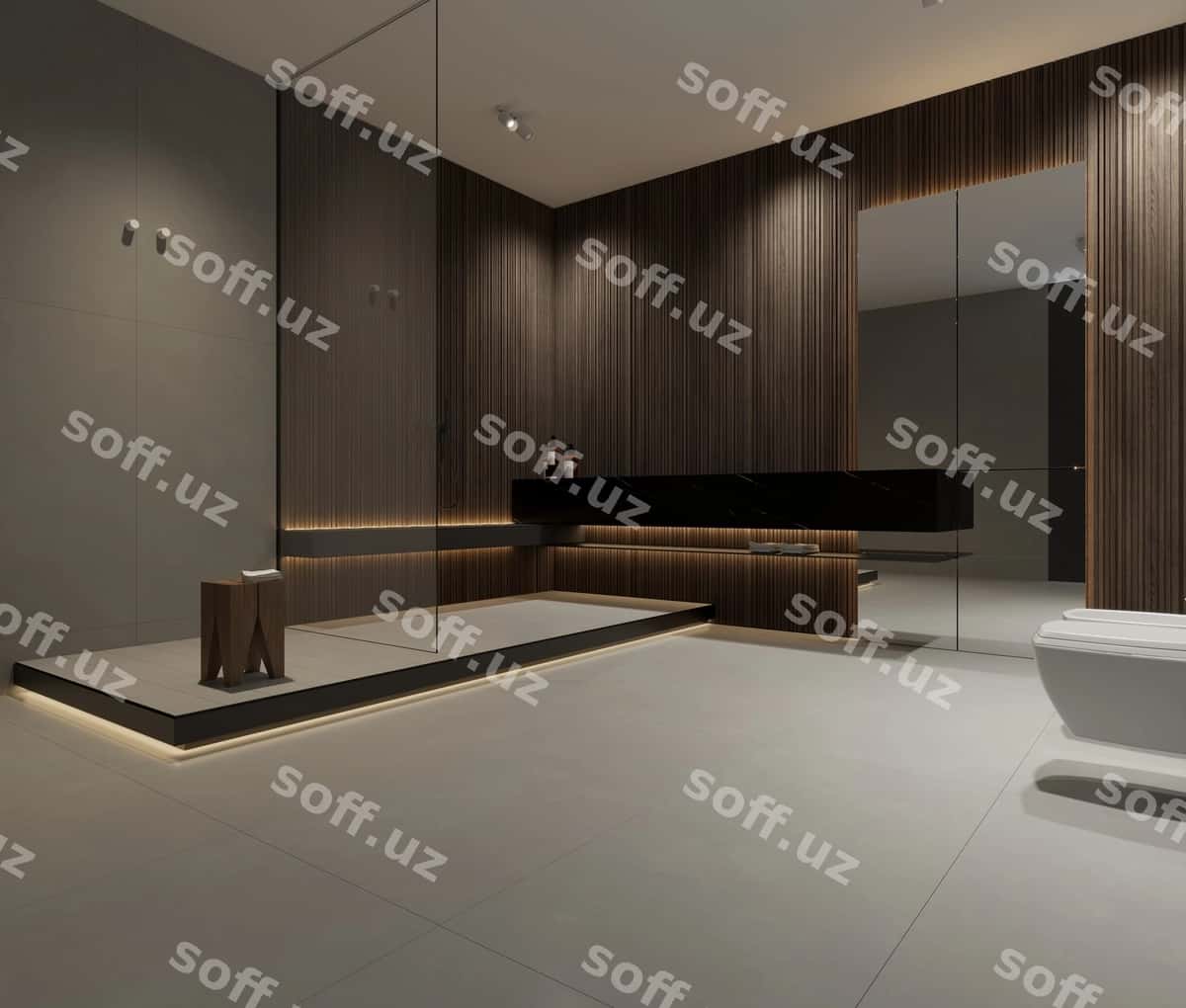 Zamonaviy minimalistik tualet dizayni | Modern minimalist bathroom design 1