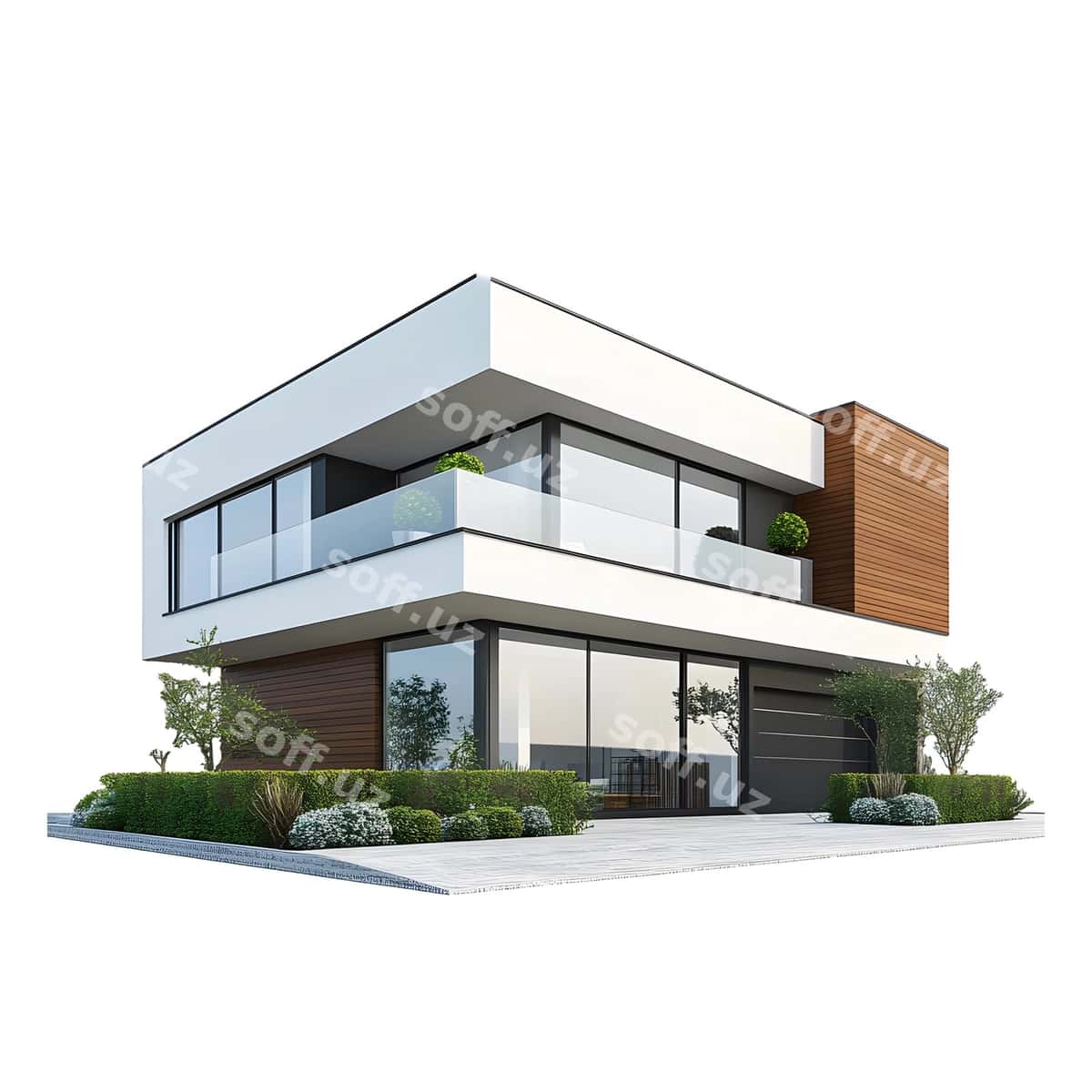 Zamonaviy ik qatli uy dizayni | Modern twostory house design 1
