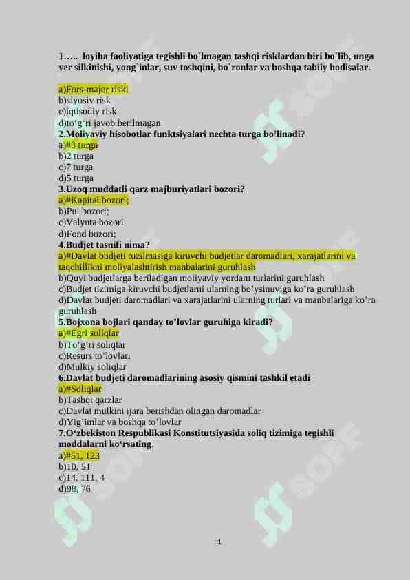 moliya test