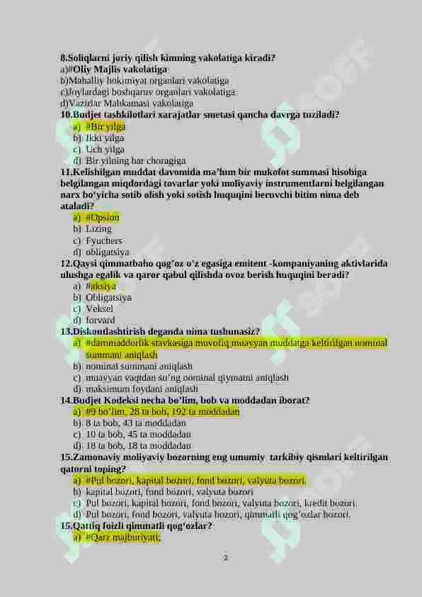 moliya test 2