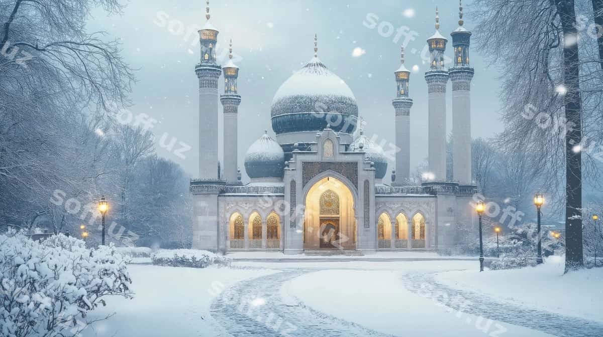 Masjid qor | Mosque snow 1