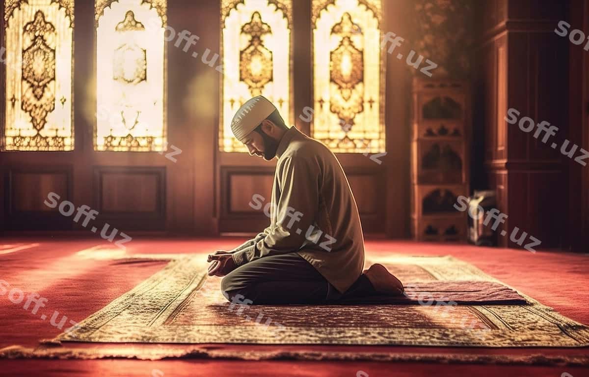 Muslim erkak namoz oqiyotgan | Muslim man praying 1