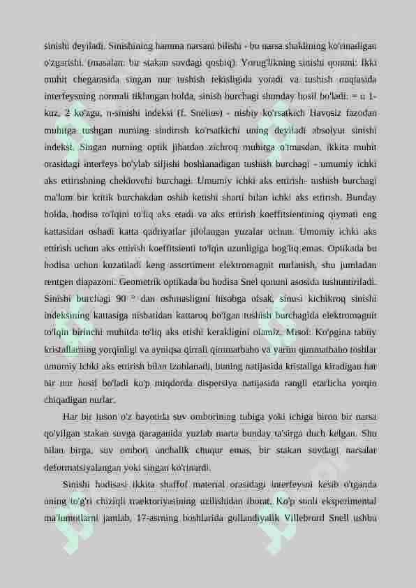 Muhitlarning sindirish ko`rsatkichini interfension usul bilan aniqlash 4