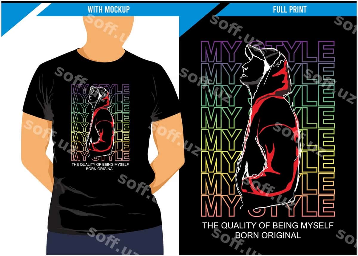 Mening uslubim streetwear futbolka dizayni | My style streetwear tshirt design 1