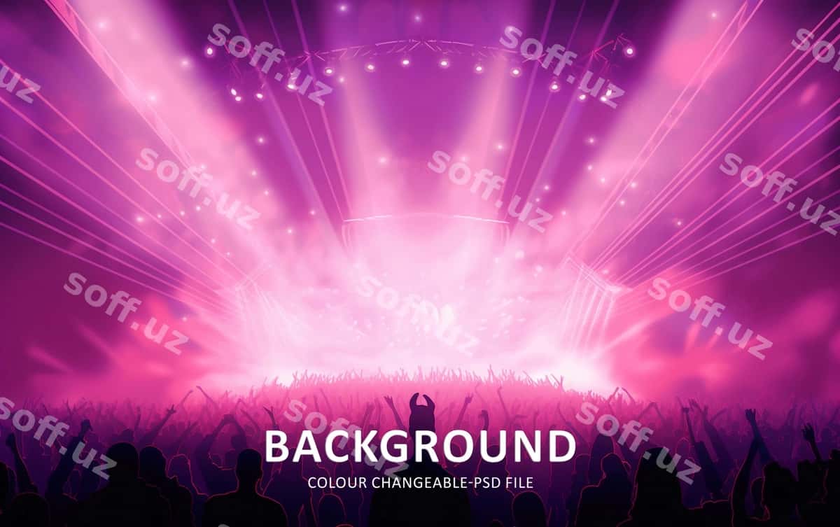 Neonli raqs musohirasi jamo orqa fonda | Neon dance party crowd background 1