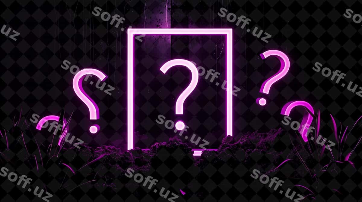 Savol xonasi degan neon belgi | Neon sign that says question room 1