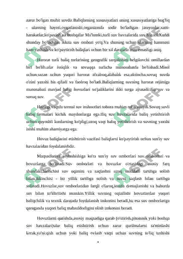 Hovuz baliqchilik xo’jaligining tuzilishi 4