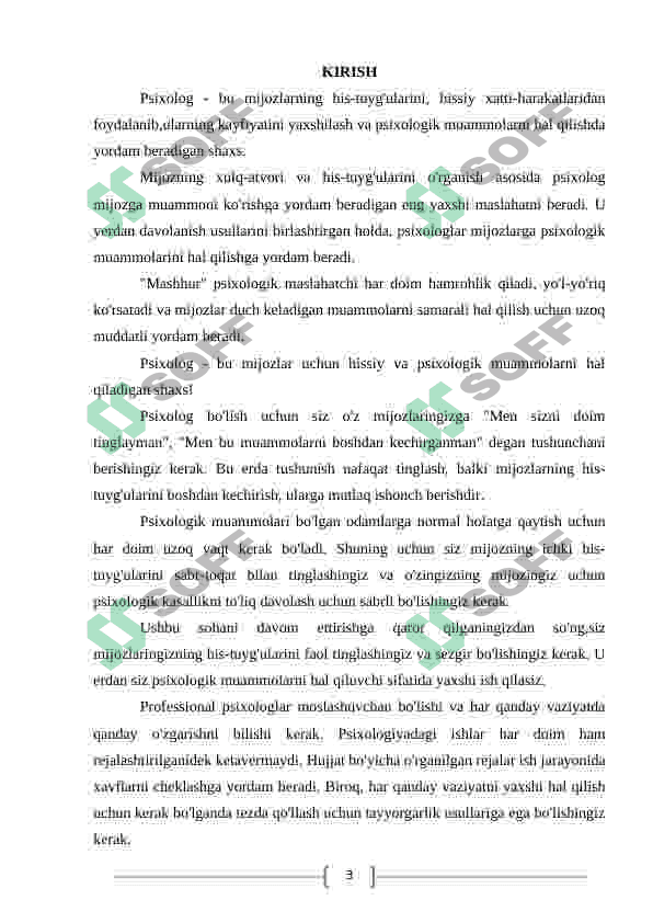 PSIXOLOG MASLAHATCHI SHAXSIGA QO‘YILADIGAN TALABLAR. 3
