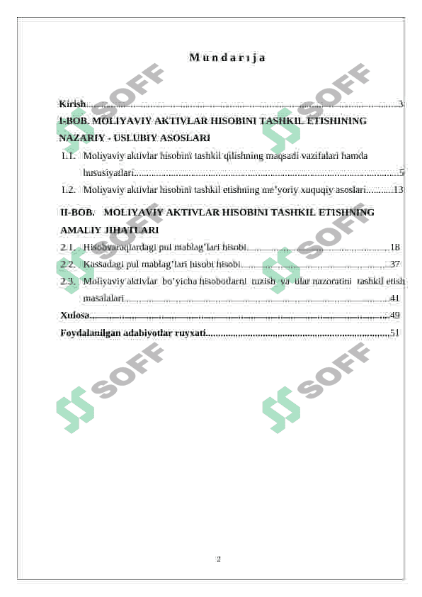 MOLIYAVIY AKTIVLAR HISOBI 2