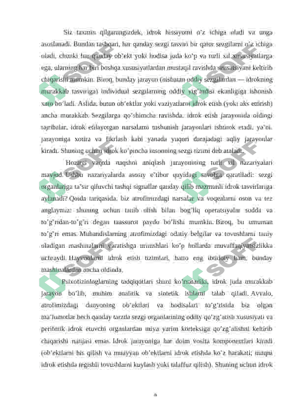 Idrokning individual xususiyatlari. 6