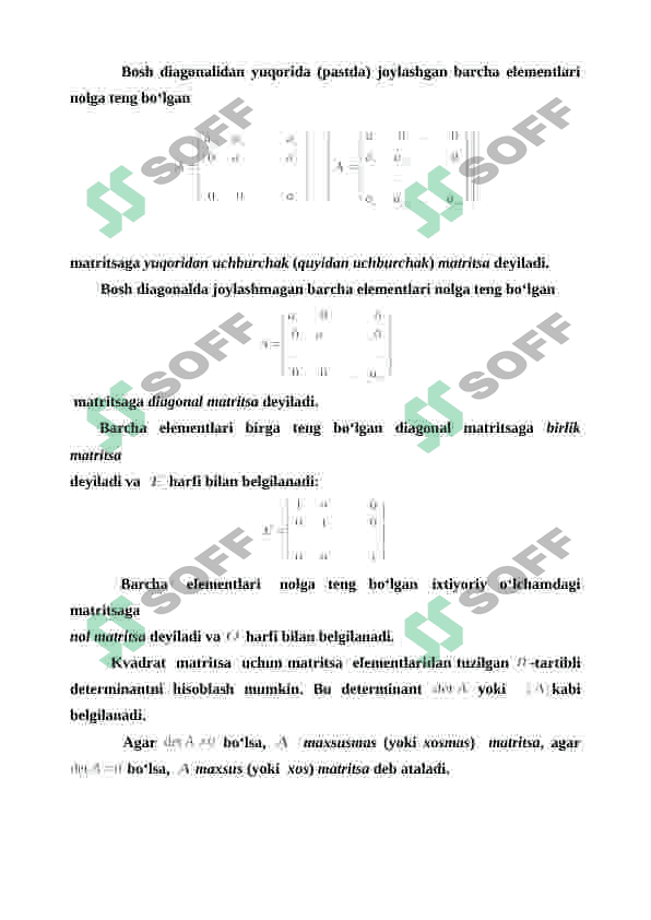 MATRITSALAR. MATEMATIKADA MATRITSA 2