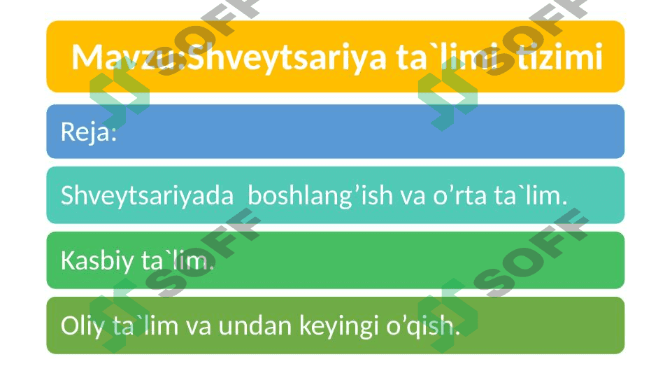 Shveytsariya ta`limi  tizimi 1