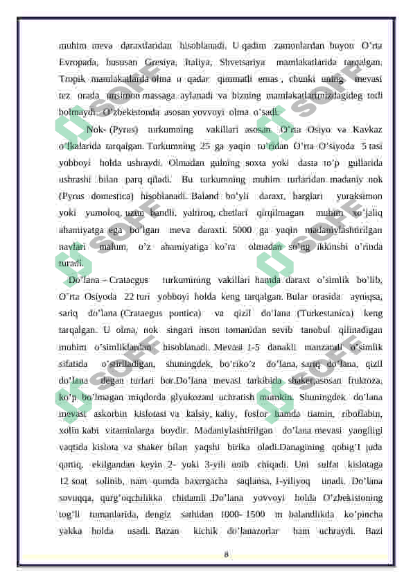 ra'nodoshlar oilari (ra'nokabilar) 8