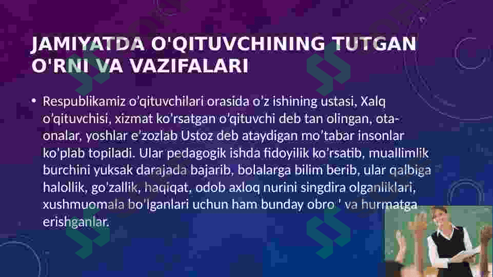 Pedagoglik faoliyatining ijtimoiy jamiyatda tutgan o’rni 3