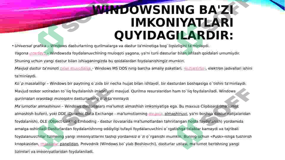 Mavzu: Windows operatsion tizimi haqida 5