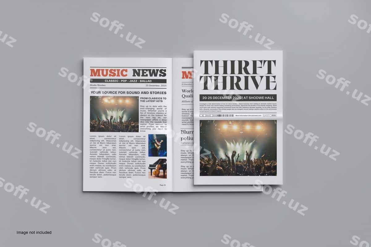 Gazeta namunasi | Newspaper mockup 1