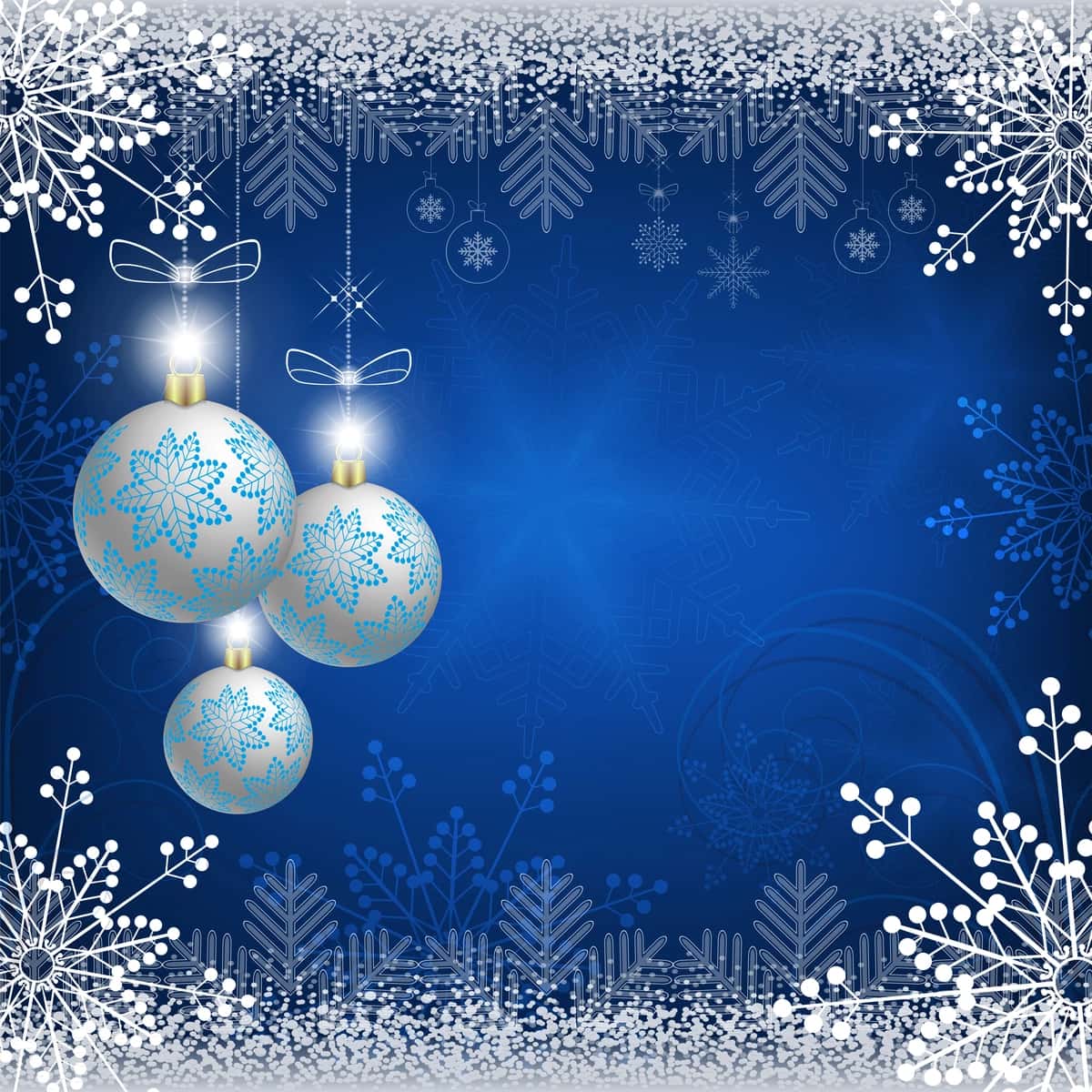 Rojdestvo to'plari bilan ko'k dizayn | Blue design with christmas balls 1