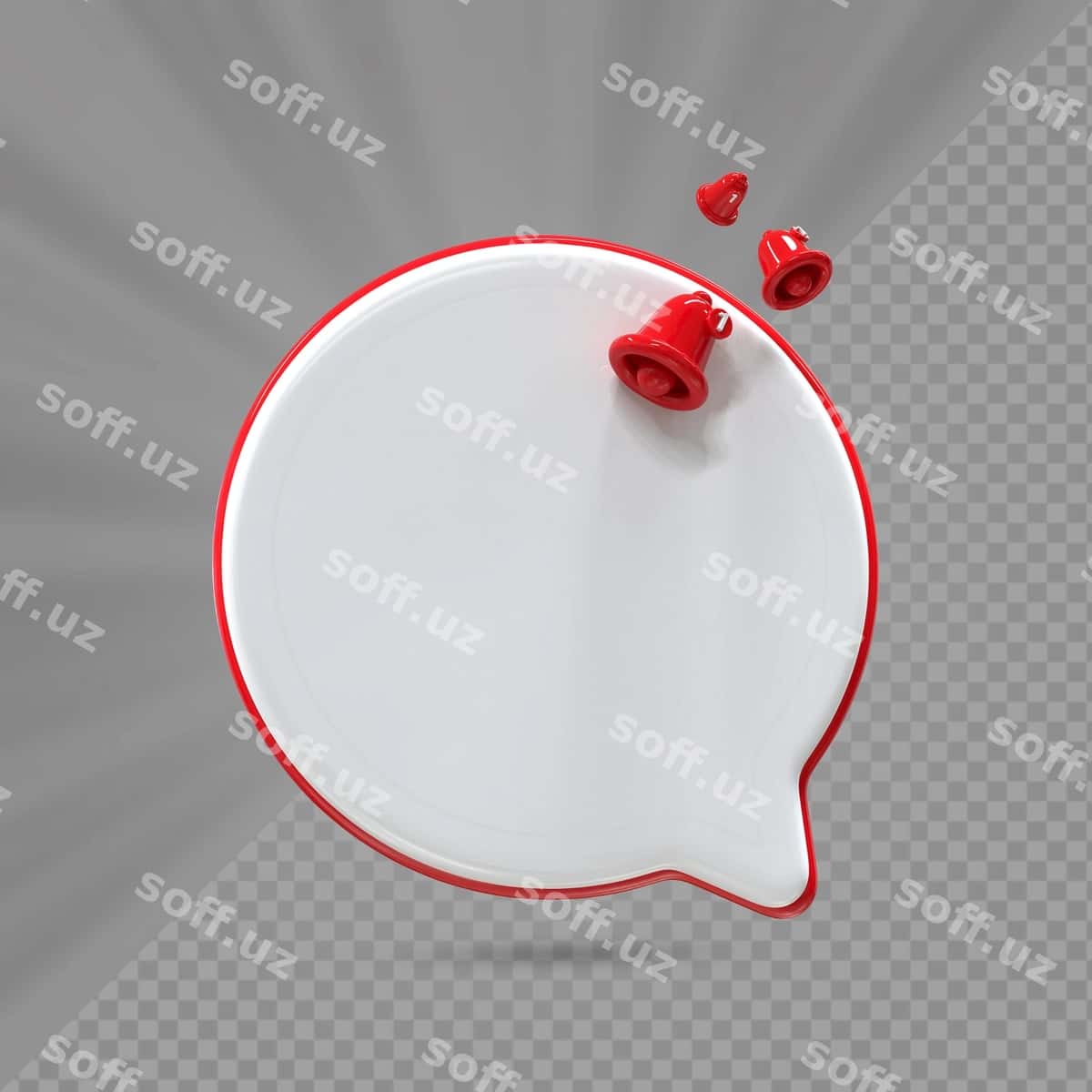 Xabar sahifasi 3d render | Notification page 3d render 1
