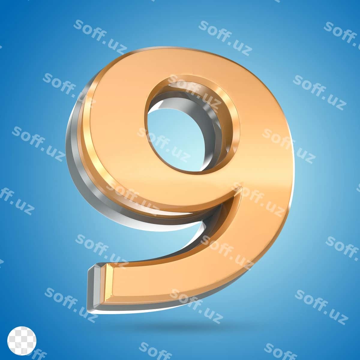 3d render raqami | Number 3d render 1