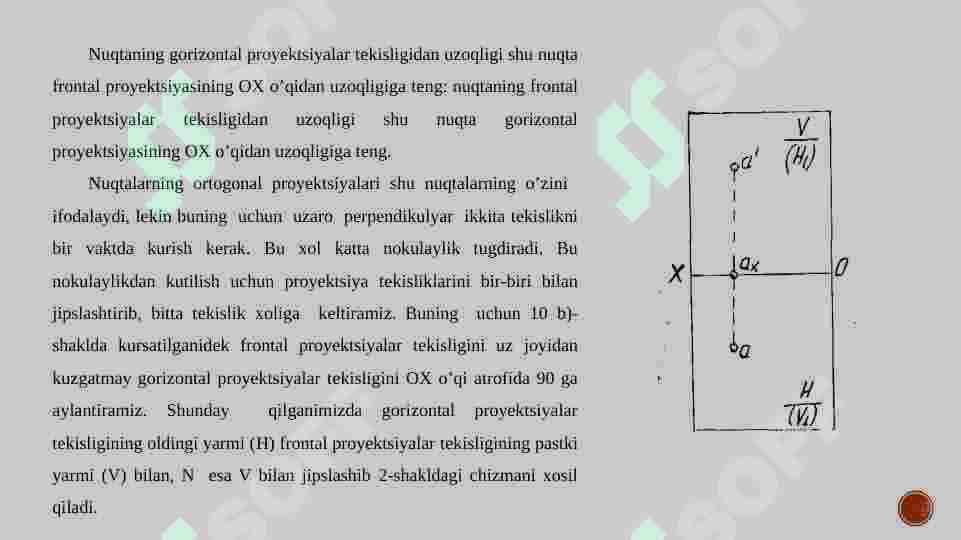 Nuqta  proyeksiyalari 3