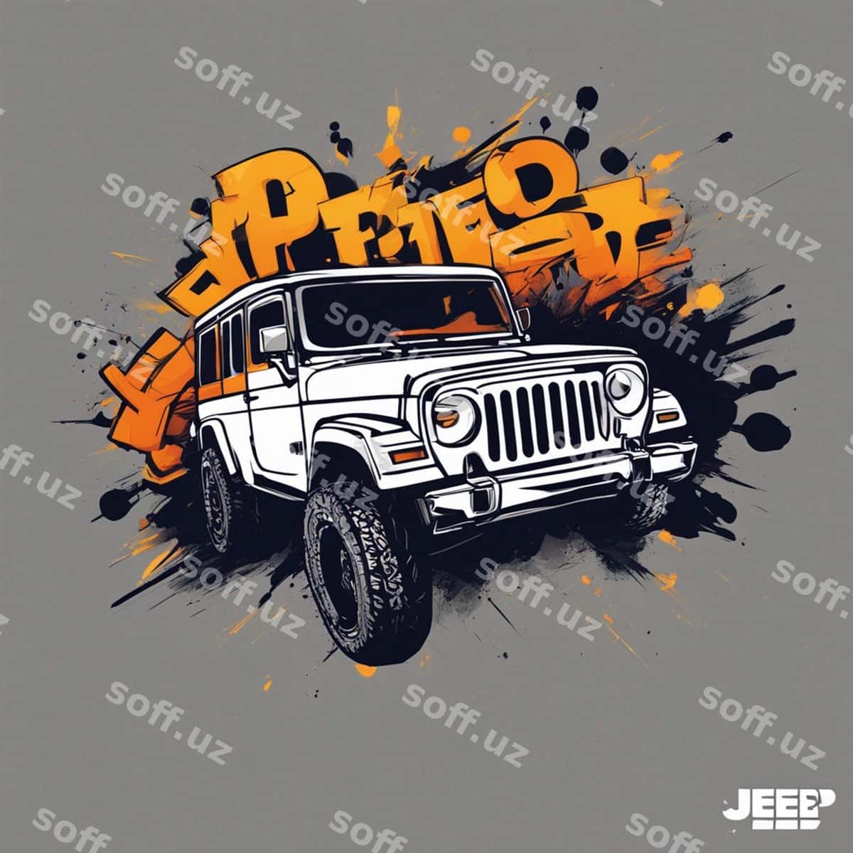 Offroad jeep futbolka dizayni | Offroading jeep tshirt design 1