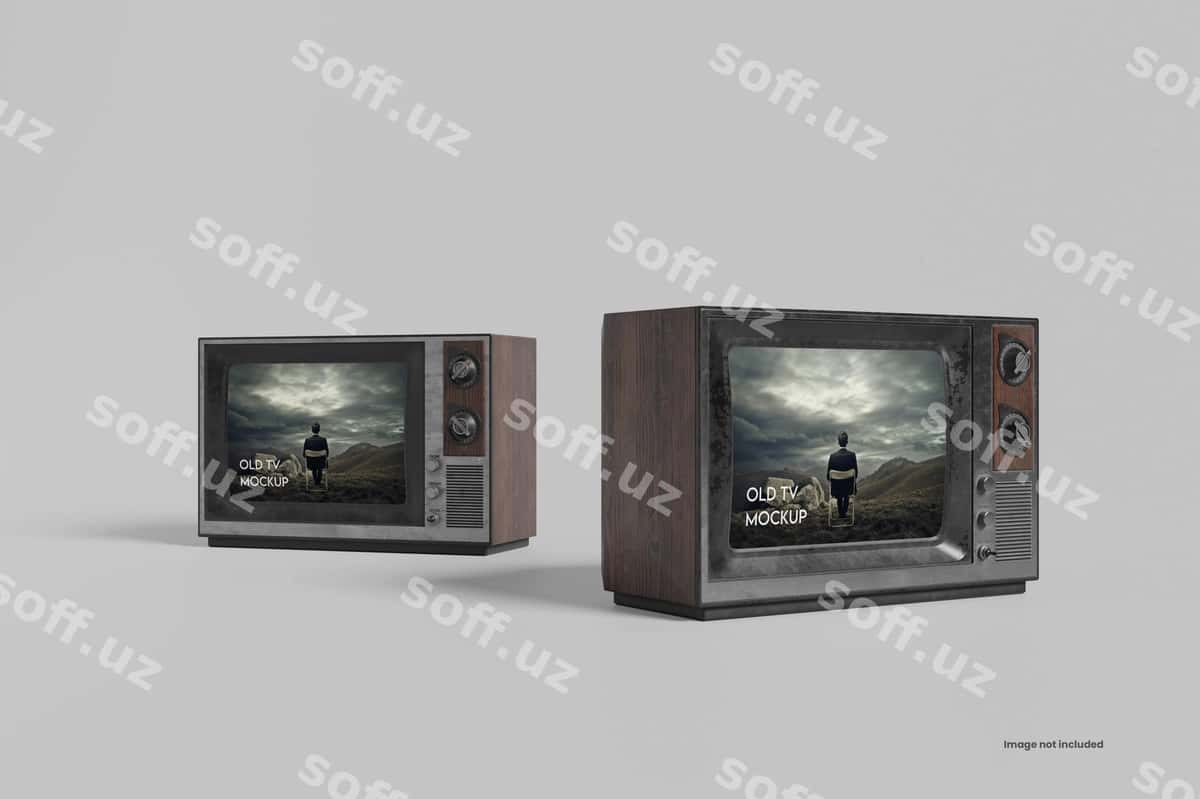 Eski televizor mockupi | Old tv mockup 1