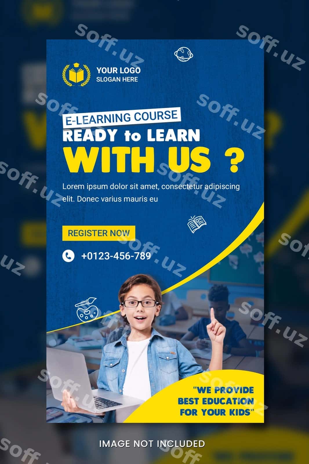 Onlayn ta'lim baneri | Online education banner 1