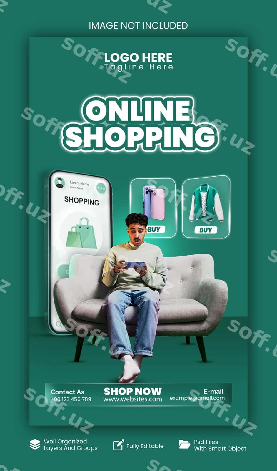 Onlayn xarid hikoyasi dizayni | Online shopping story design 1