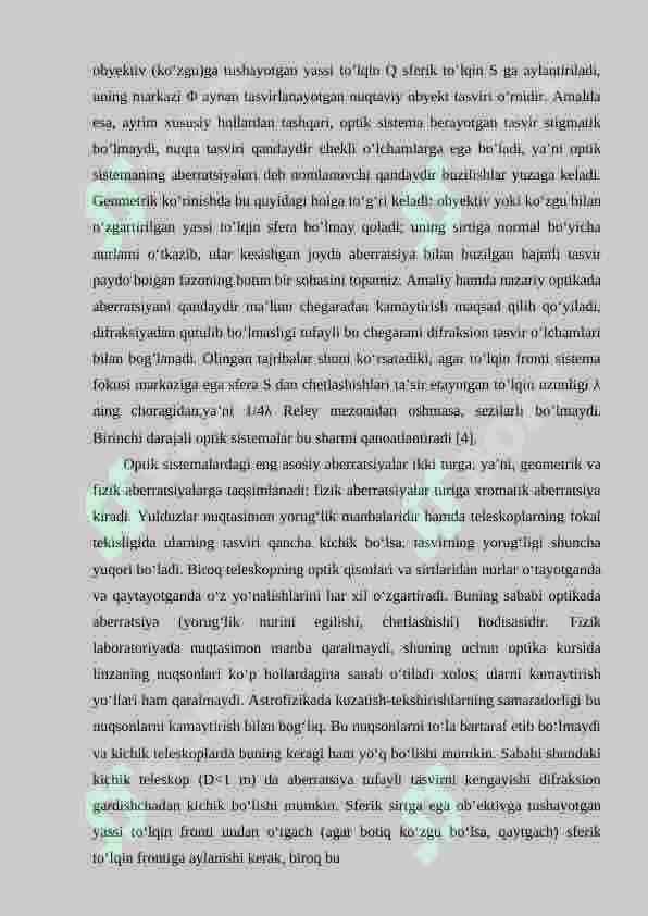 Optik aberatsiyalar 8
