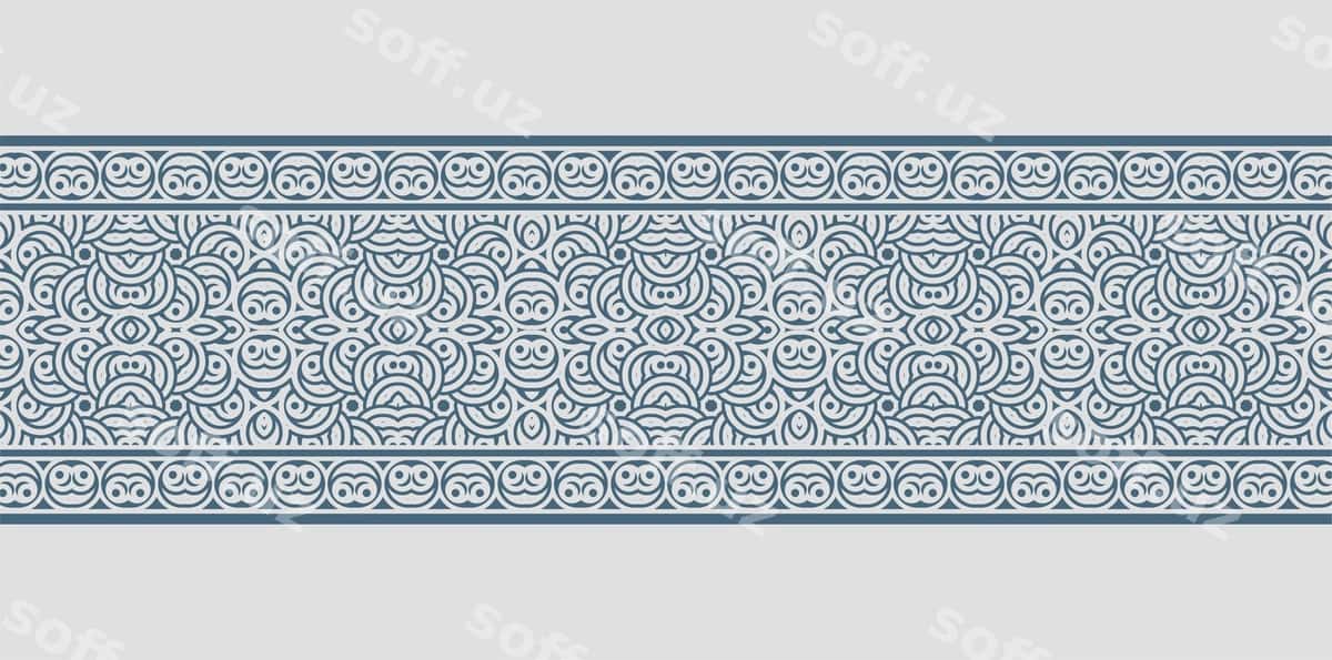 Etnik bezatma uslubidagi chegaralarsiz chegaralar | Ornament style ethnic seamless borders 1
