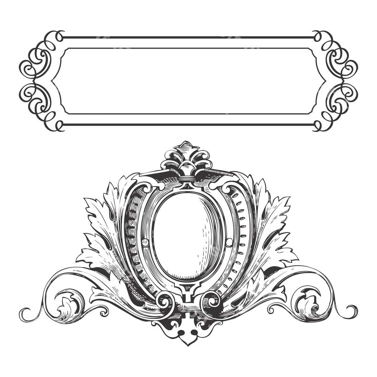 Bezatilgan eski ramka | Ornate vintage frame 1