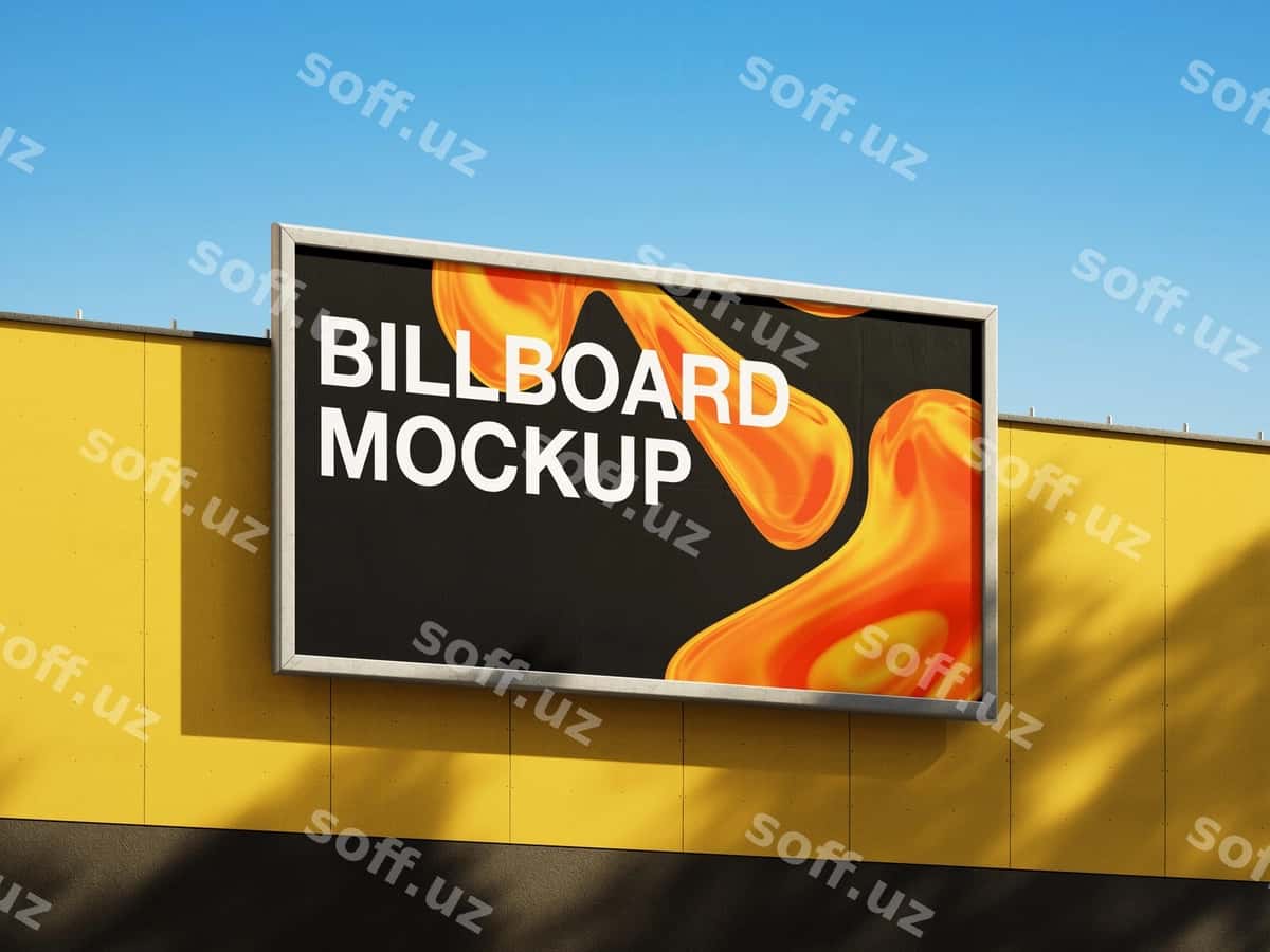 Tashqi billboard namunasi | Outdoor billboard mockup 1