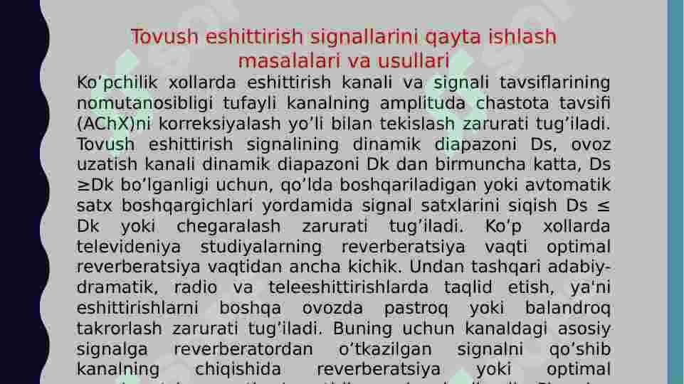 Ovoz kuchaytirgichlar 4