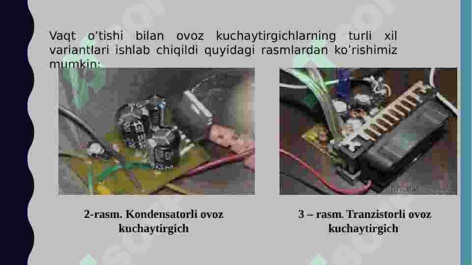 Ovoz kuchaytirgichlar 8