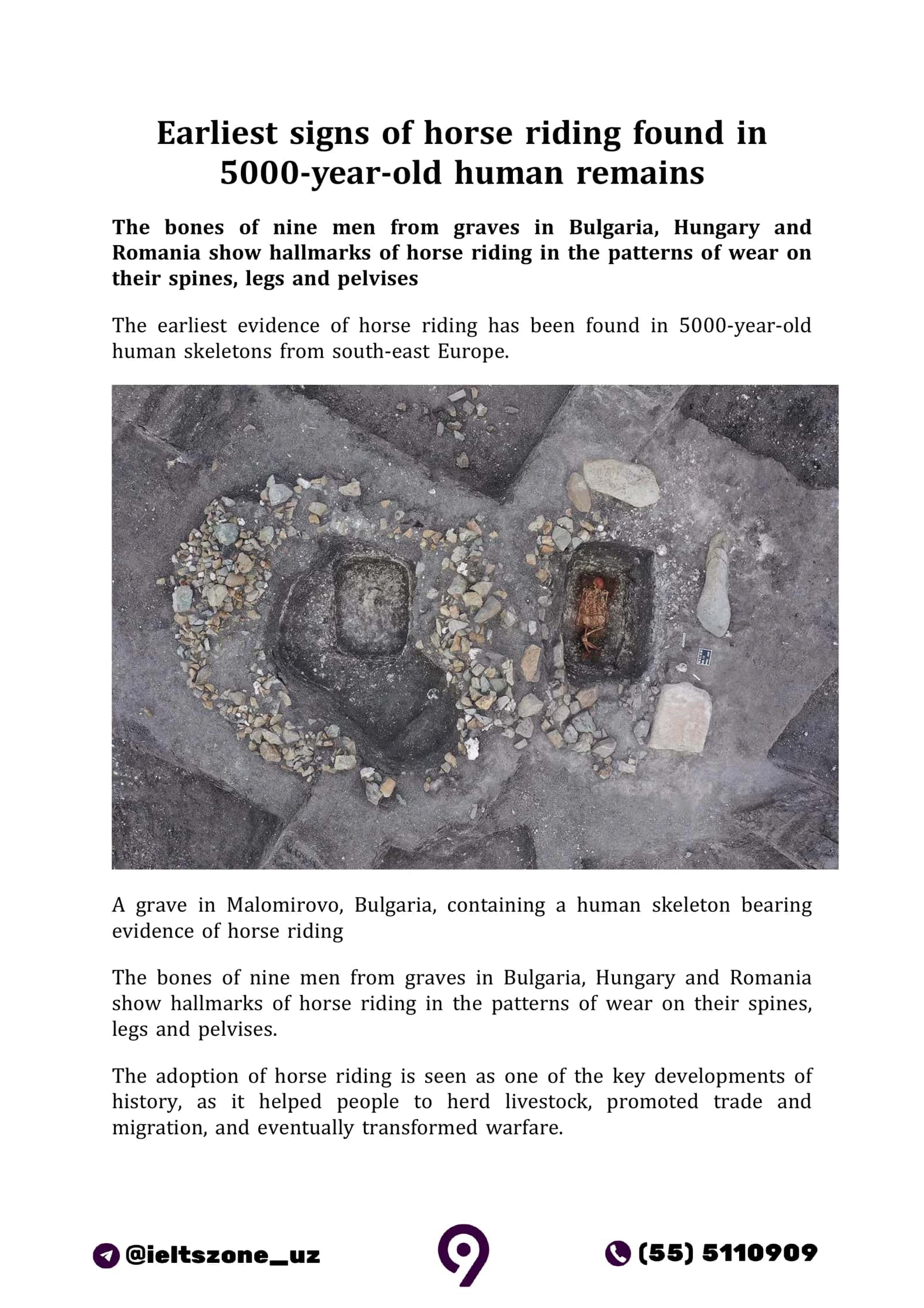 Earliest signs of horse riding found in 5000-year-old human remains 1
