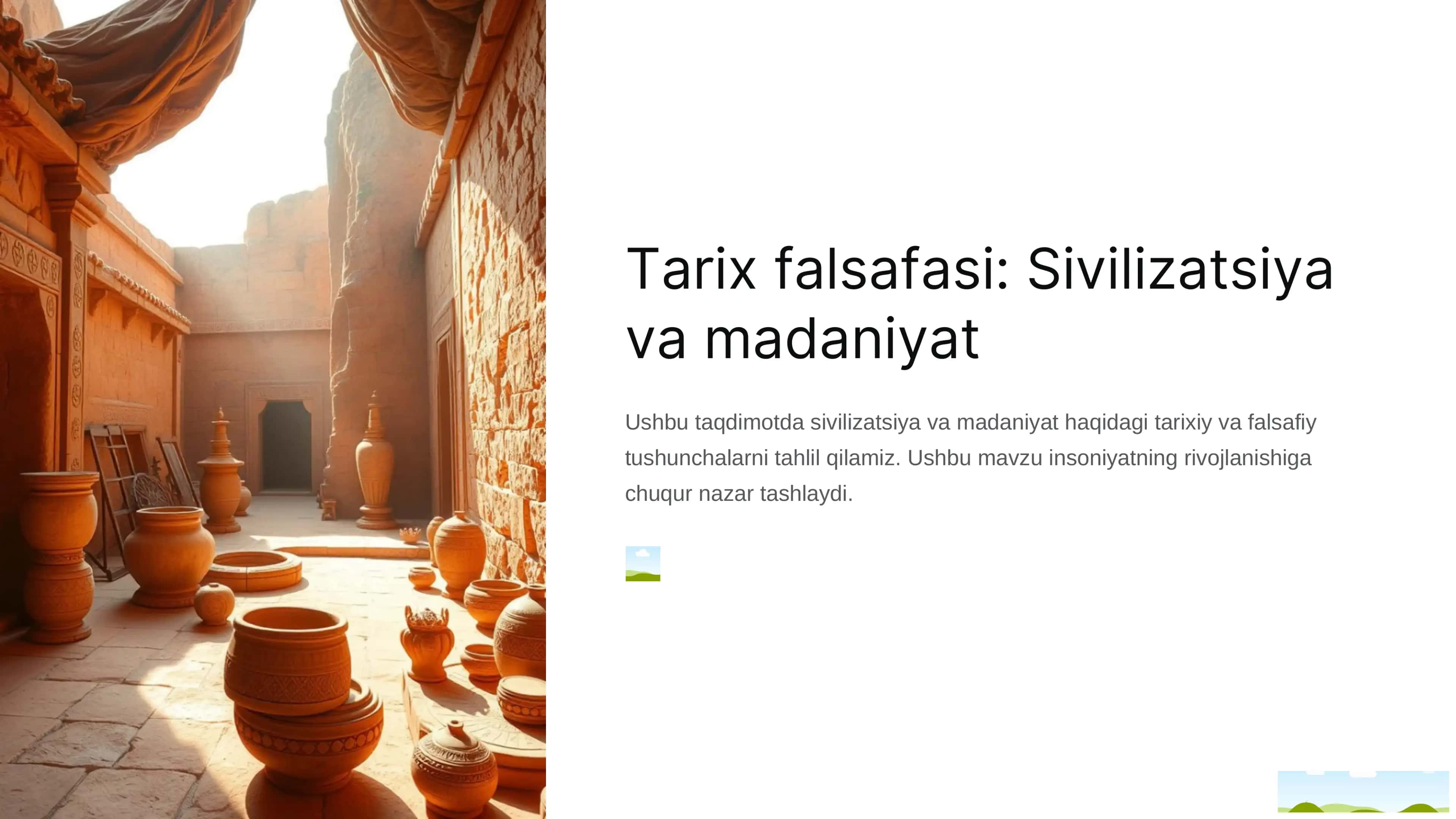 Tarix falsafasi: Sivilizatsiya va madaniyat 1