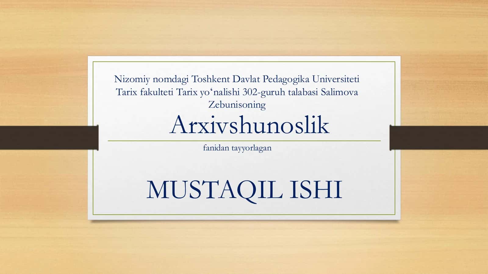 Arxivshunoslik 1