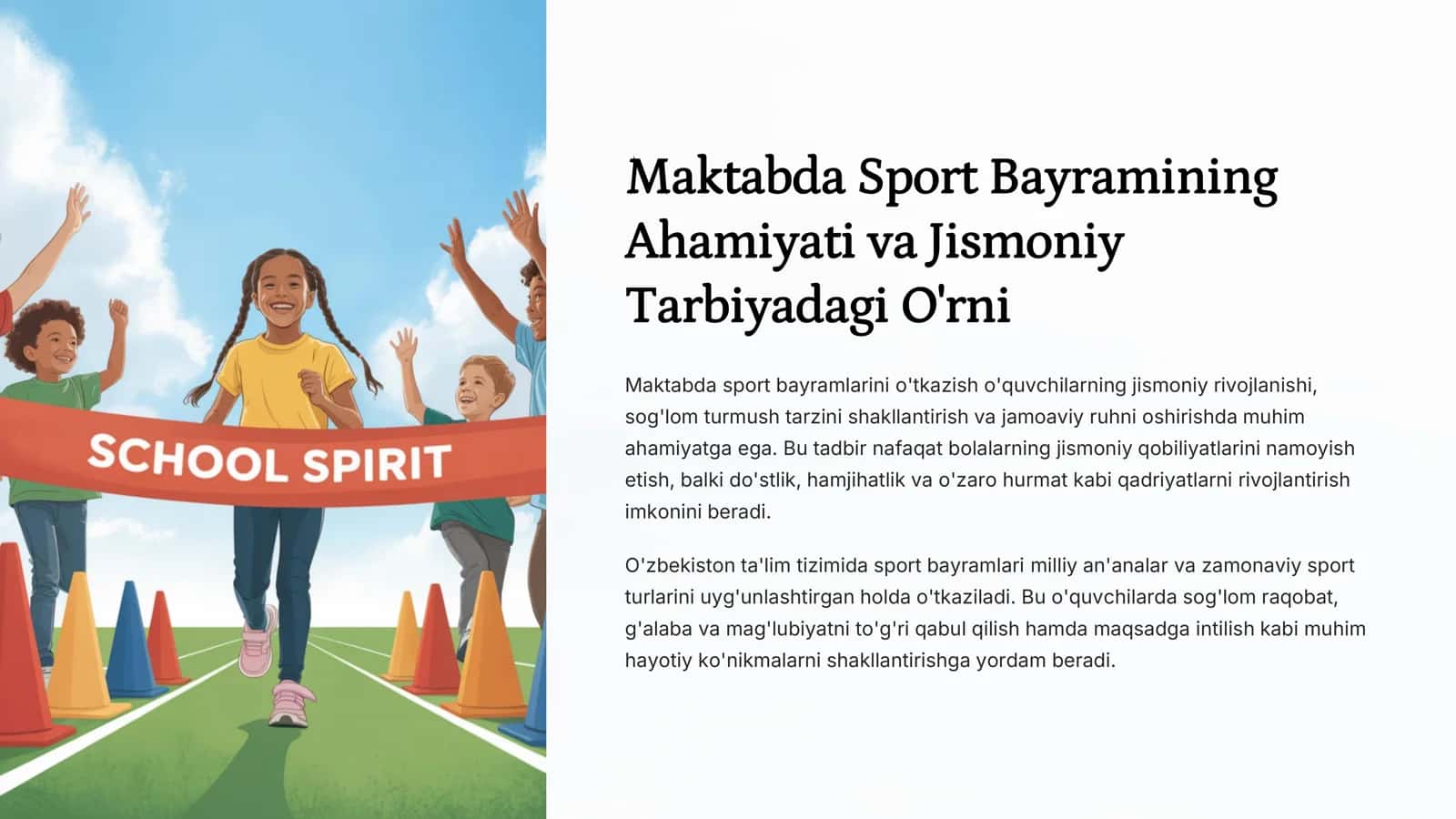 Maktabda Sport Bayramining Ahamiyati va Jismoniy Tarbiyadagi O'rni 1