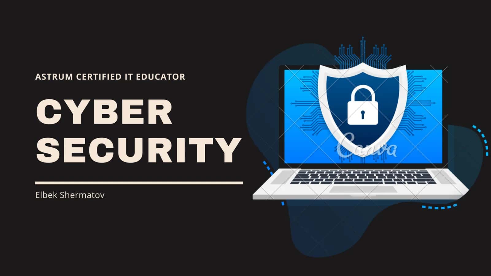 CYBER SECURITY Elbek Shermatov ASTRUM CERTIFIED IT EDUCATOR 1